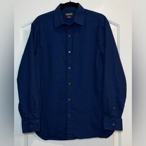 Michael Kors Men's Navy & Black Button Down Shirt